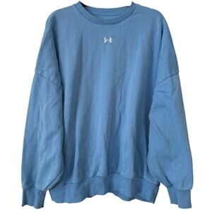 Under Armour Light Blue Fleece Lined Crewneck Long Sleeve Pull Over Sweater-1X